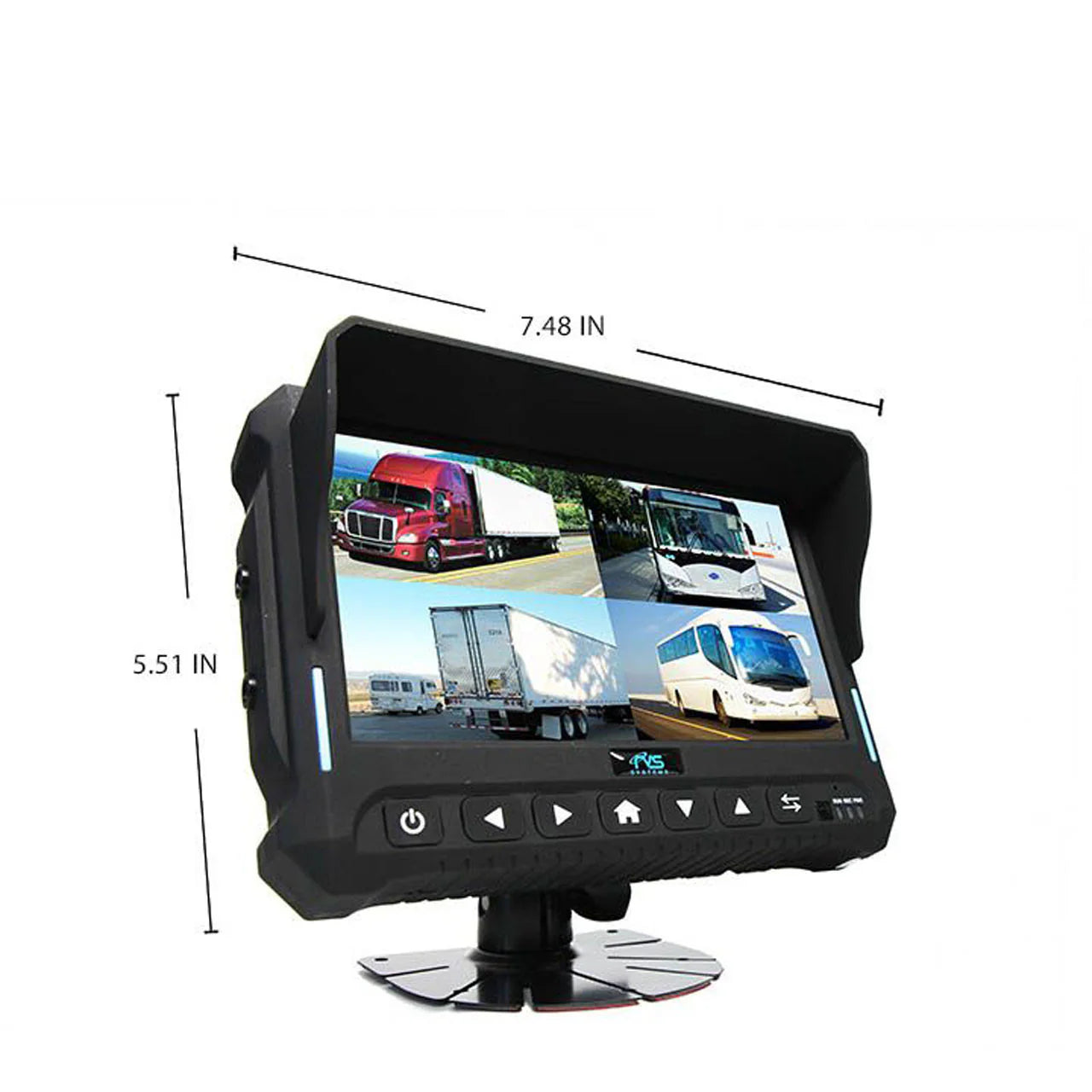 7&quot; QV Monitor w/DVR, Left Side Camera, RVS-Mount