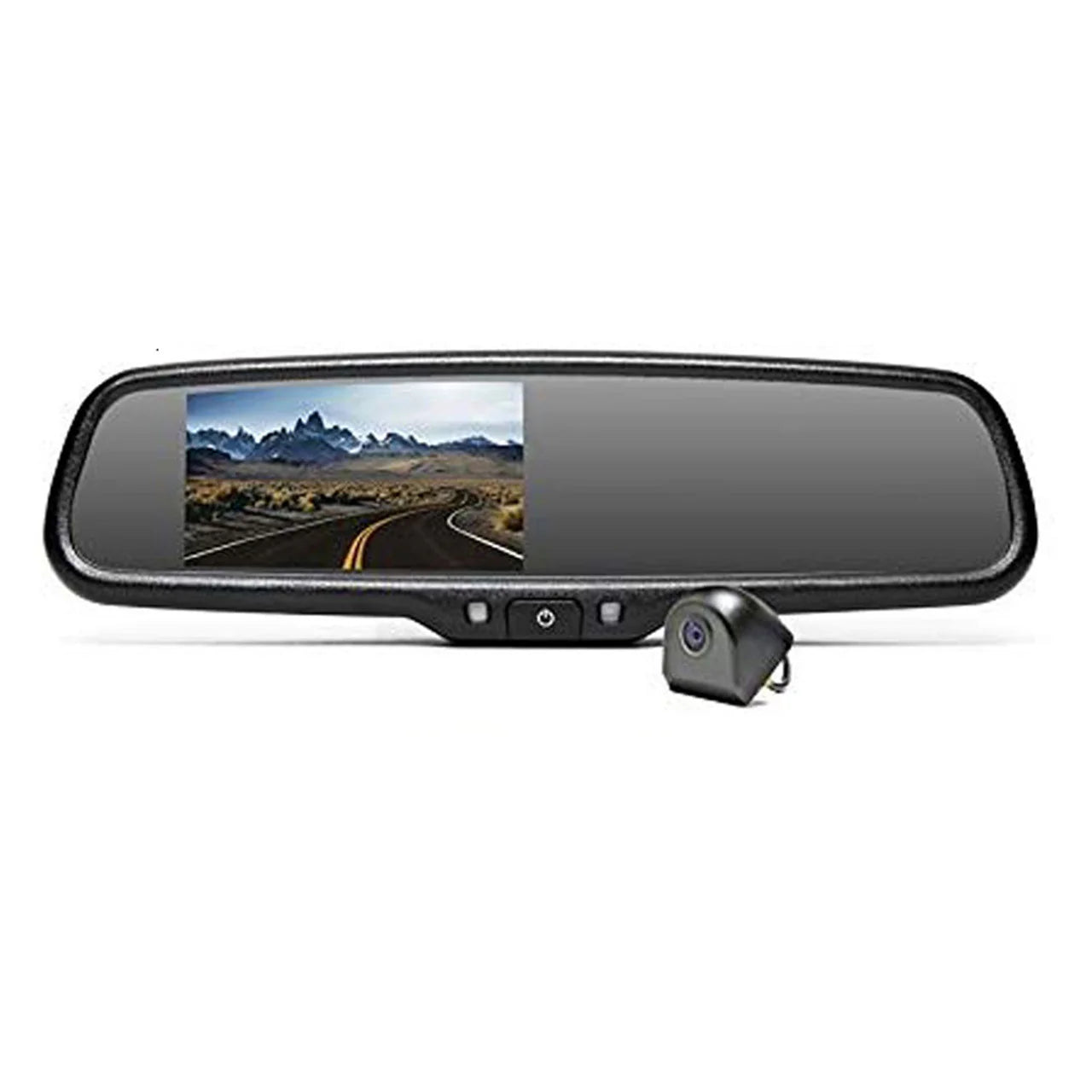 Rear View Safety - Silverado 3500 Mirror Monitor with Compass and Temperature, Tailgate Camera, 33ft Cable