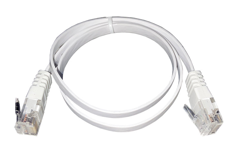 Ethernet Cable,UTP CAT6, 0.5 Metre, White, flat patch cable CPE to PoE injector